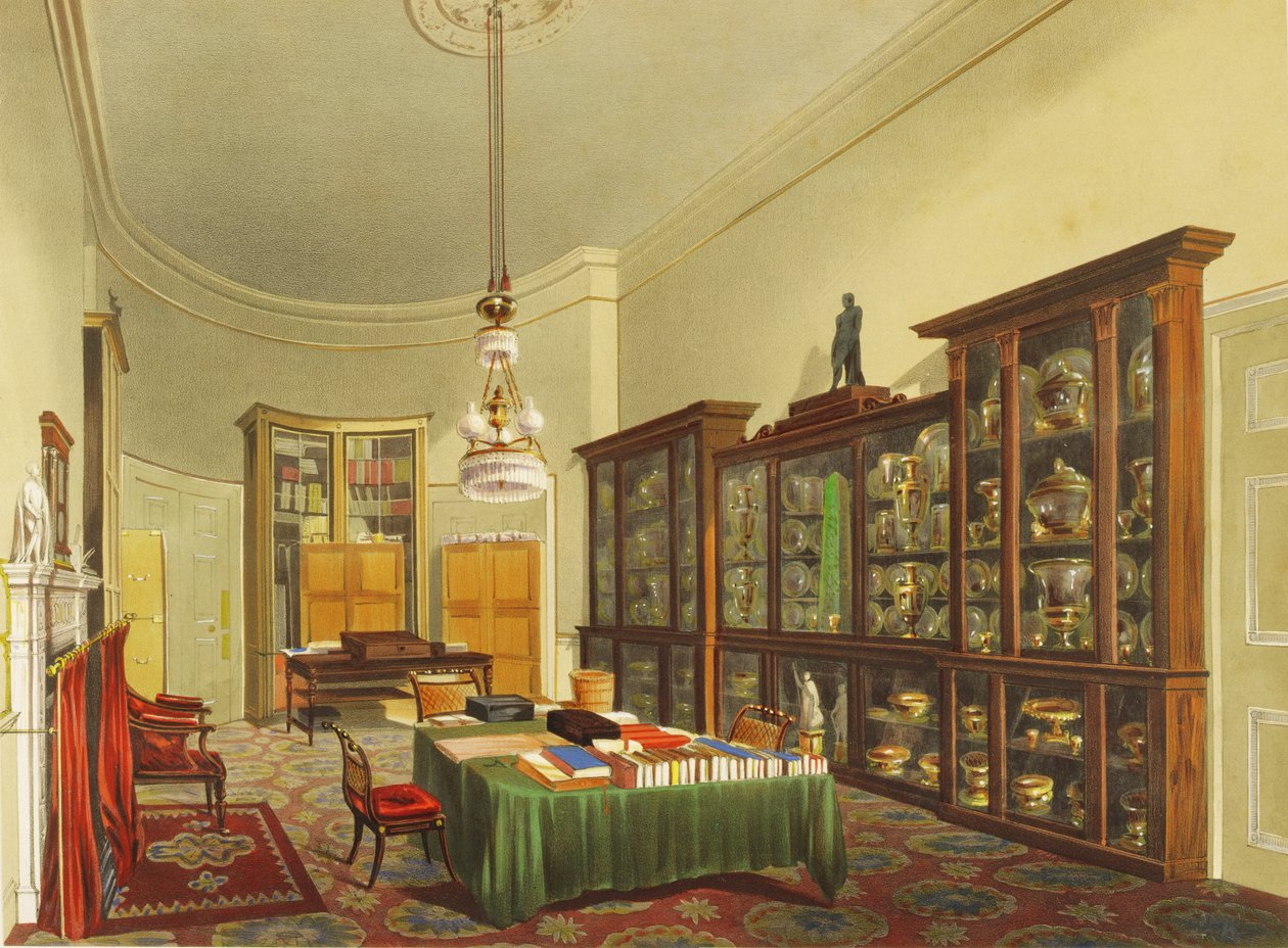 Sekreterin Odası, Apsley House, T. Boys, 1853 (baskı) by Thomas Shotter Boys
