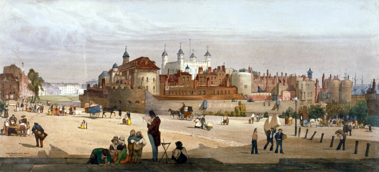 Londra Kulesi, 1842 by Thomas Shotter Boys