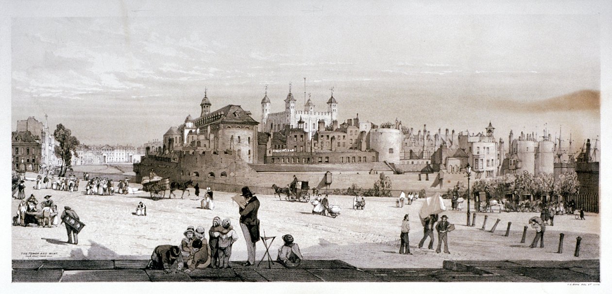 Londra Kulesi, 1842 by Thomas Shotter Boys