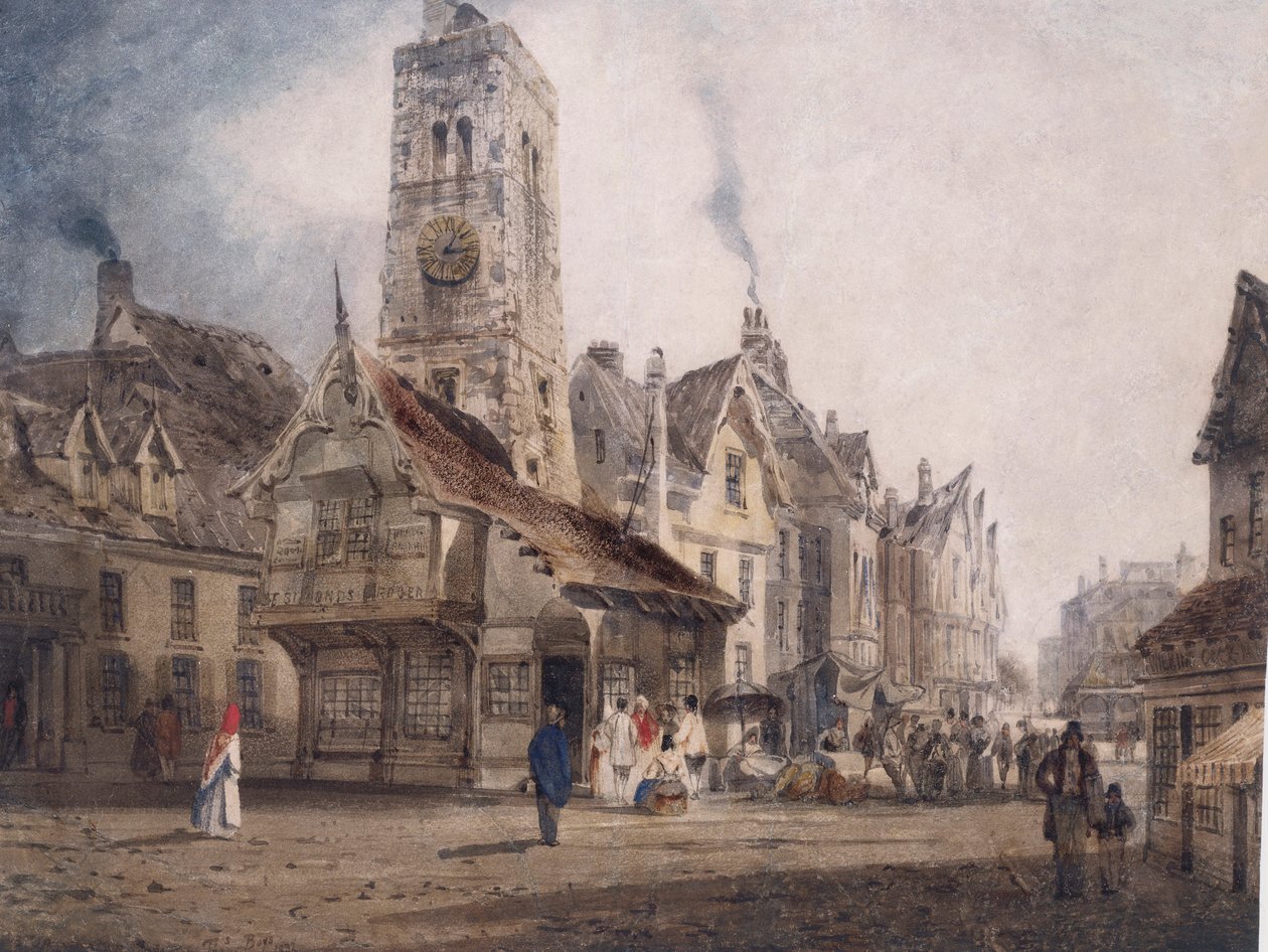 Pazar Meydanı görünümü, c.1832 by Thomas Shotter Boys