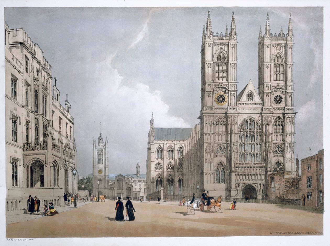 Westminster Manastırı ve Hastanesi, Londra, 1842 by Thomas Shotter Boys