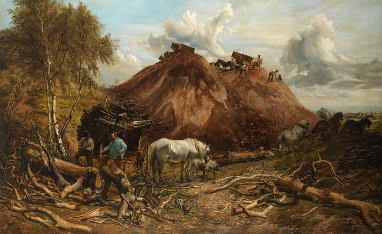 Demir Yol için Ahşabı Temizlemek by Thomas Sidney Cooper