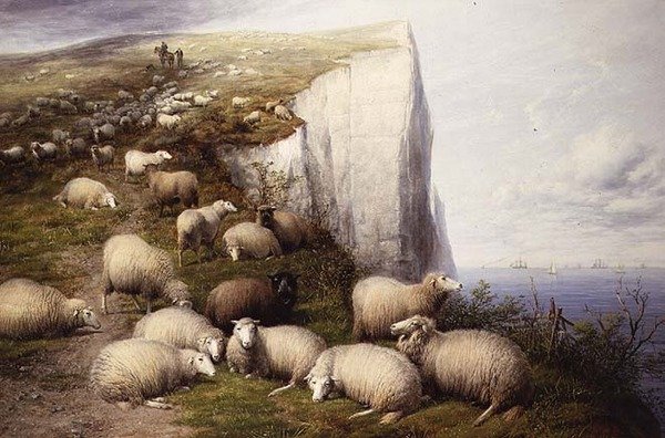 Kentish Cliffs üzerinde by Thomas Sidney Cooper