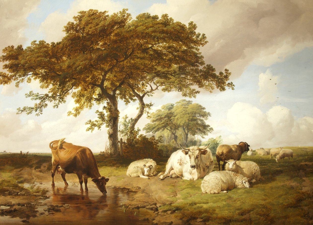 Çayırlarda Dinlenmek by Thomas Sidney Cooper