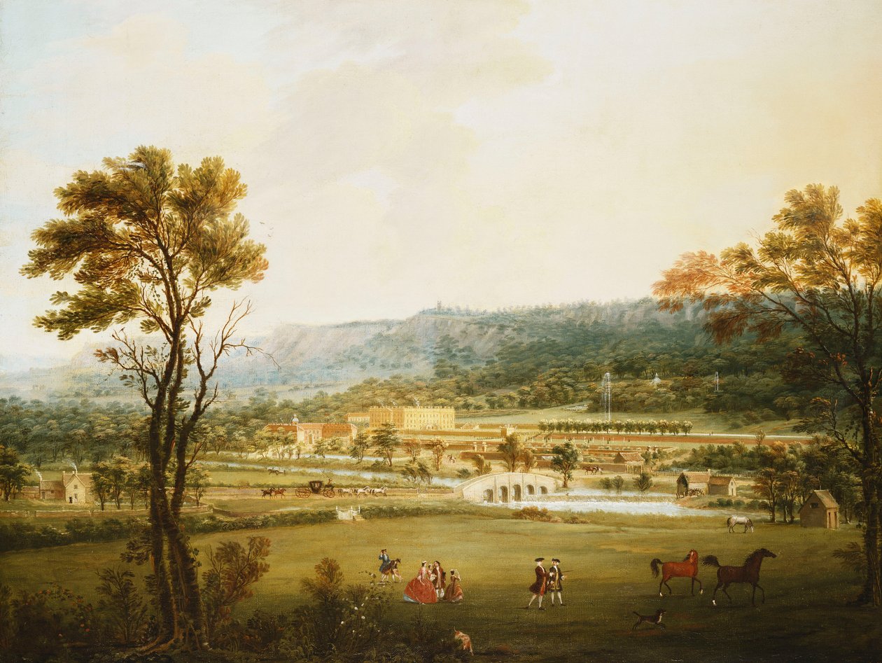 Güneybatıdan Chatsworth, Derbyshire