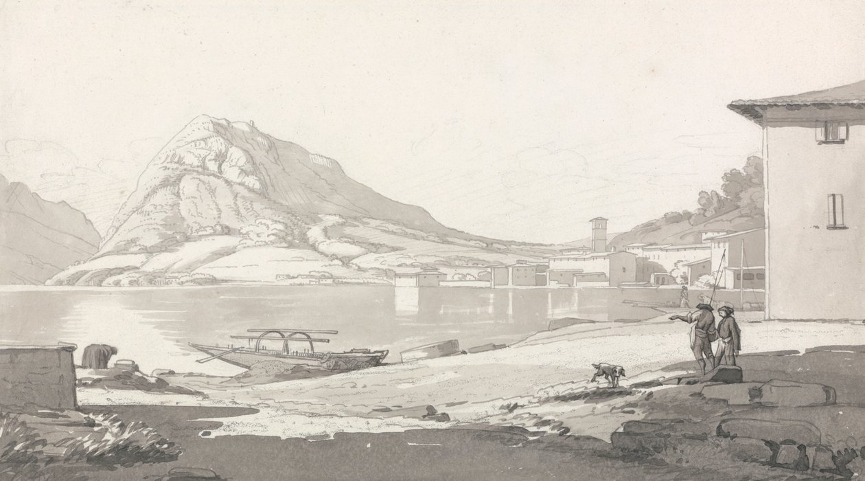 Kasaba ve Lugano Gölü by Thomas Smith of Derby