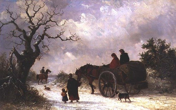 Pazardan Ev (tuval üzerine yağlı boya) by Thomas Smythe