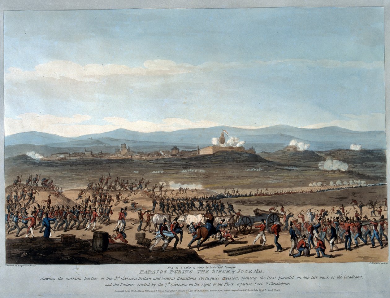 Badajoz Haziran 1811 Kuşatması Sırasında, Charles Turner tarafından oyulmuş 
