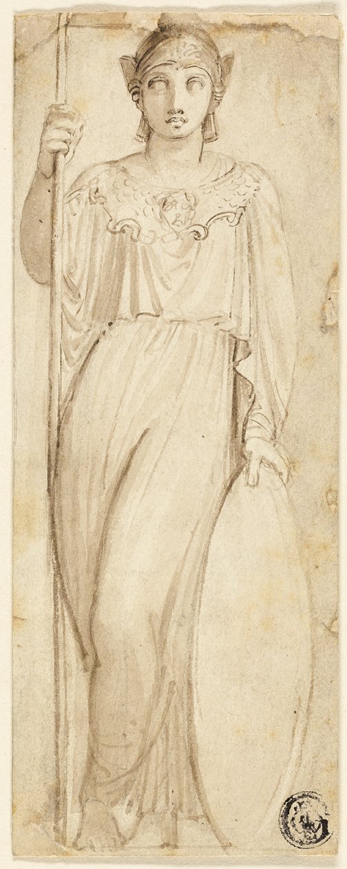 Athena veya Athena olarak tanımlanan Britannia by Thomas Stothard