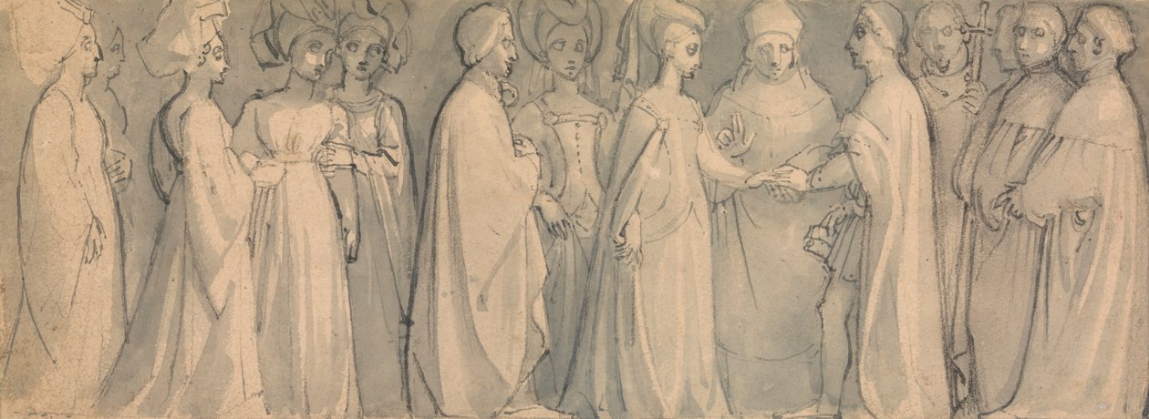 Bir Ortaçağ Düğününün Frizi by Thomas Stothard