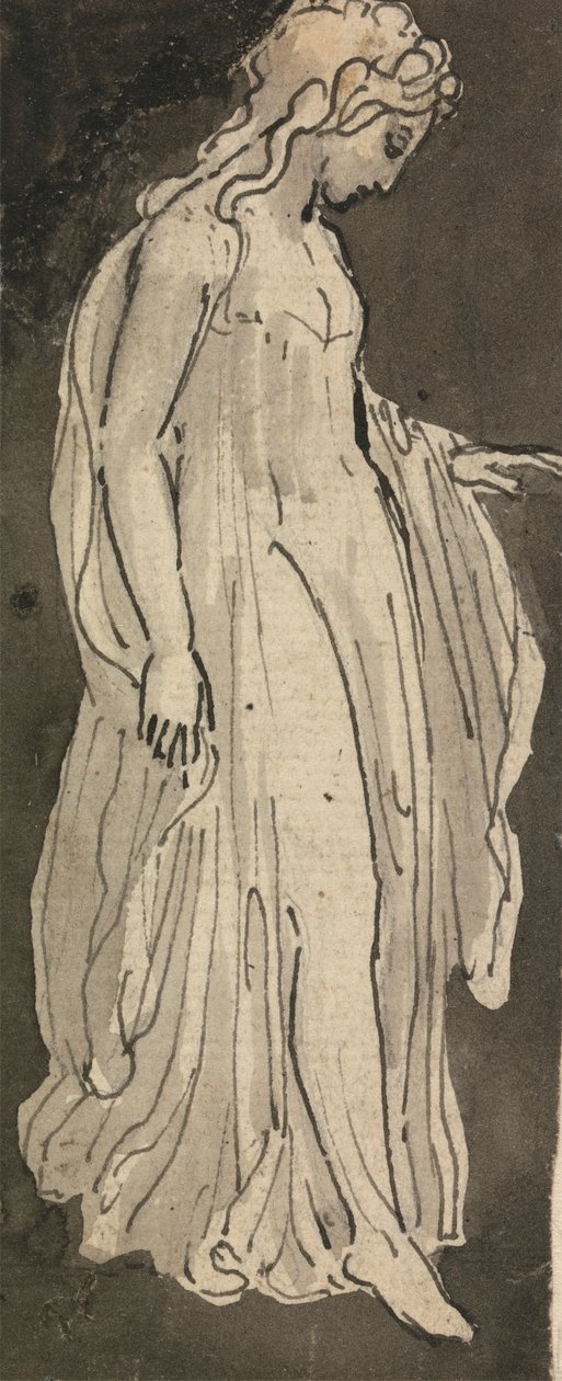 Kız, Tam Uzunlukta, Sağa Bakan by Thomas Stothard