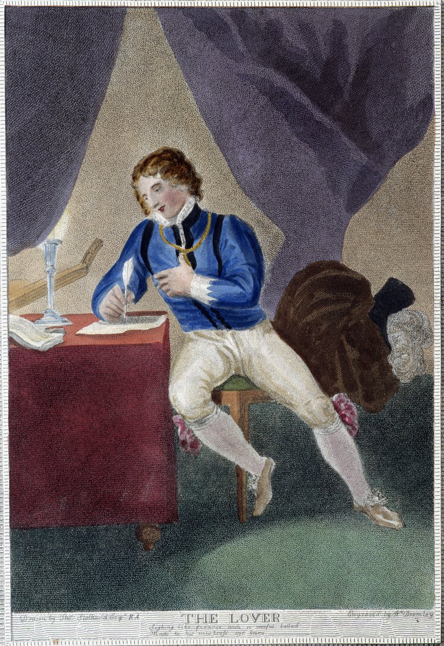Aşk mektubu yazan adam by Thomas Stothard