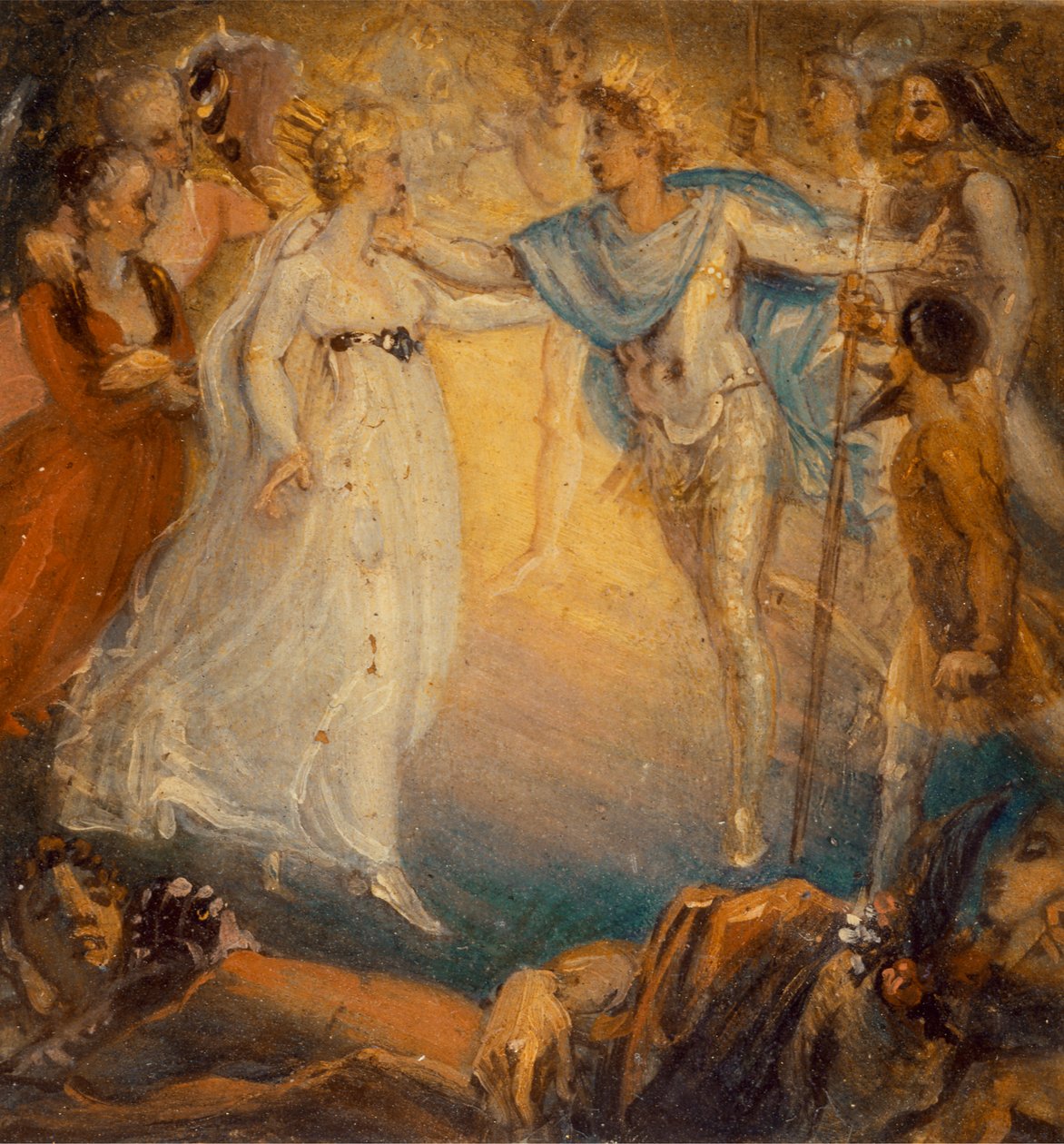 "Bir Yaz Gecesi Rüyası"ndan Oberon ve Titania, Perde IV, Sahne i by Thomas Stothard