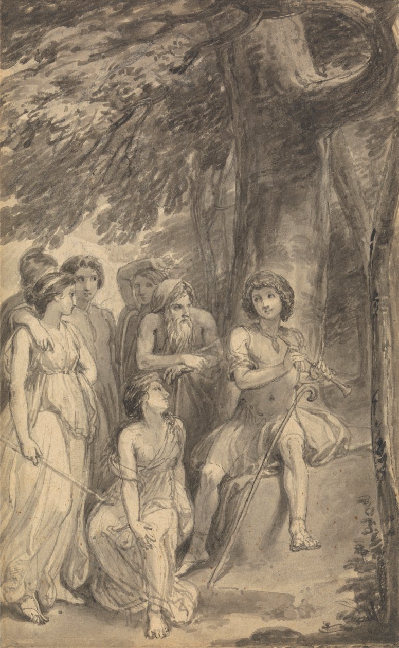 Fenelon'un "Ulysses oğlu Telemachus'un Maceraları" adlı eserinin Altı İllüstrasyonundan biri by Thomas Stothard
