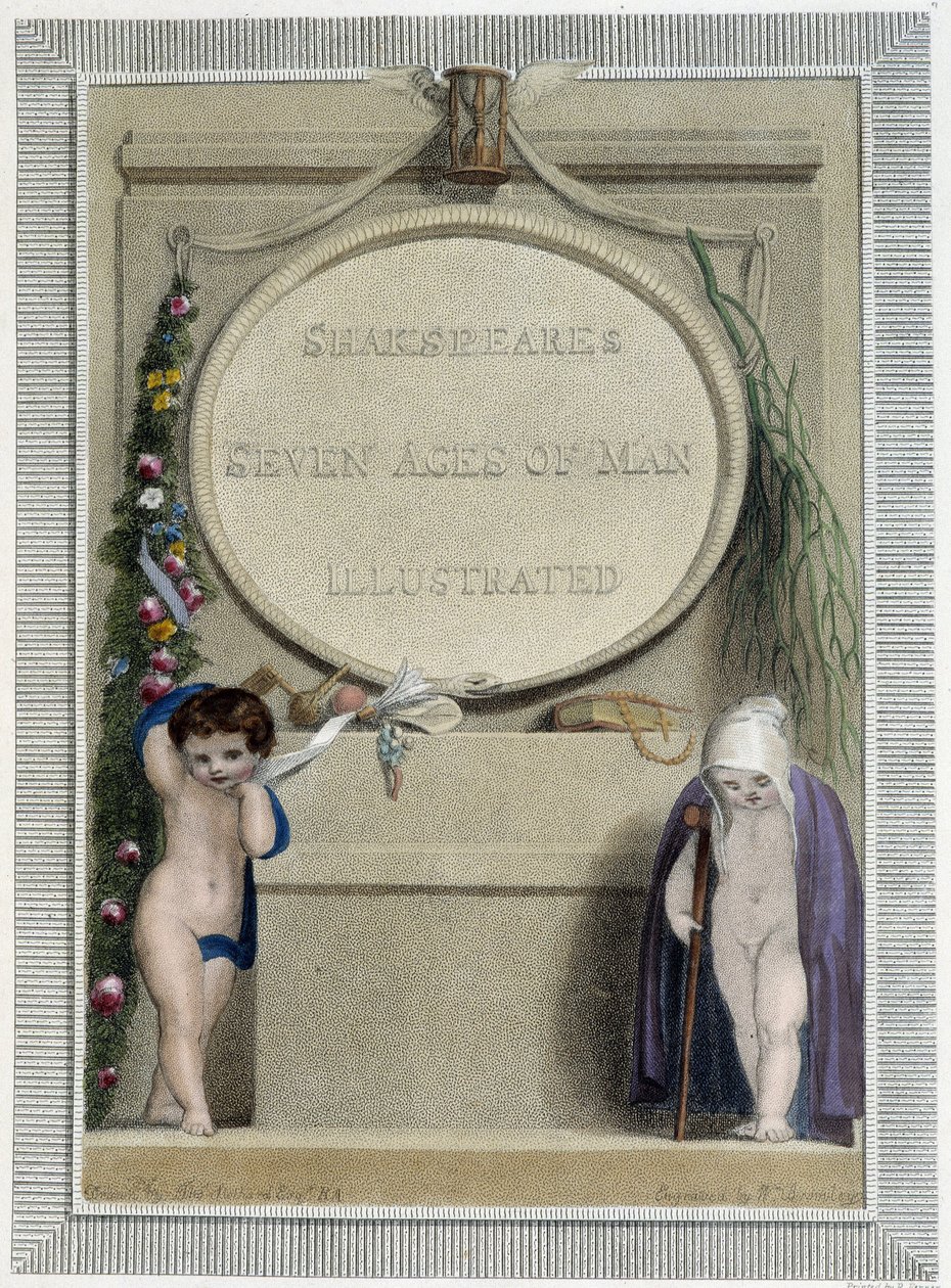 Shakespeare: İnsanın Yedi Çağı, ön yazı by Thomas Stothard