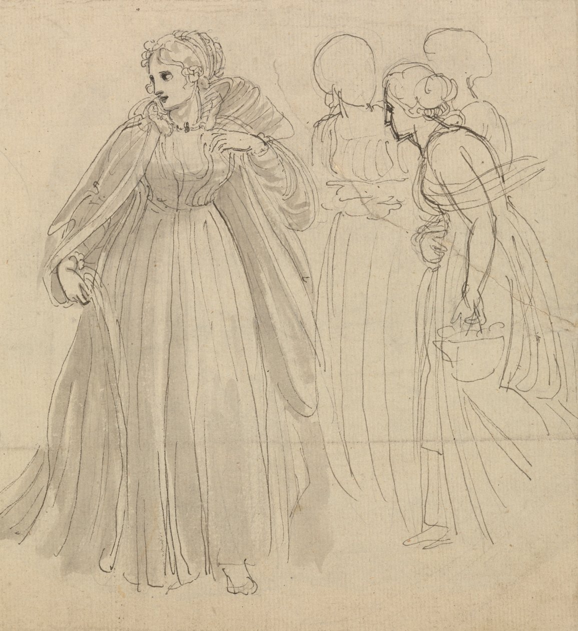 Resim Çalışması - Hizmetçileriyle Bir Prenses by Thomas Stothard