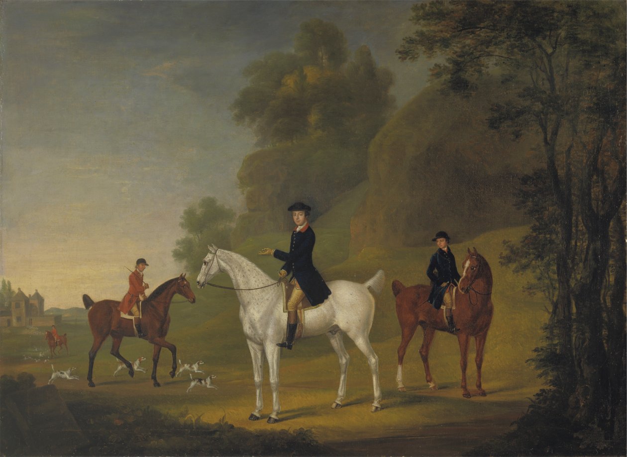Lord Bulkeley ve Harrier'ları, Avcısı John Wells ve Whipper-In R. Jennings by Thomas Stringer