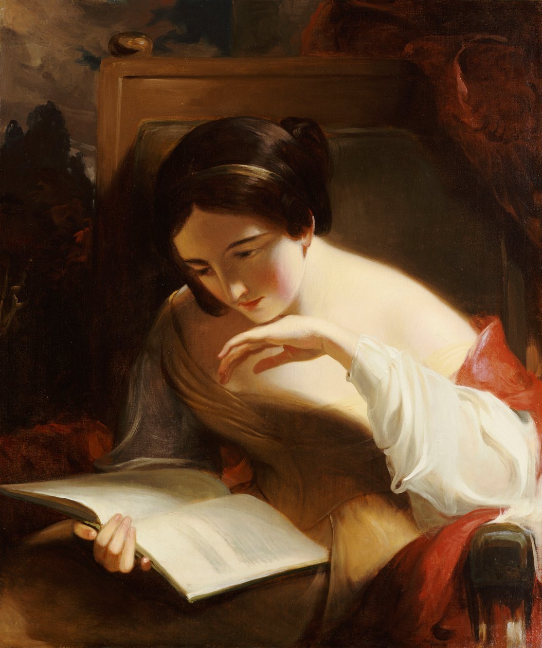 Okuyan Bir Kızın Portresi, 1842 by Thomas Sully