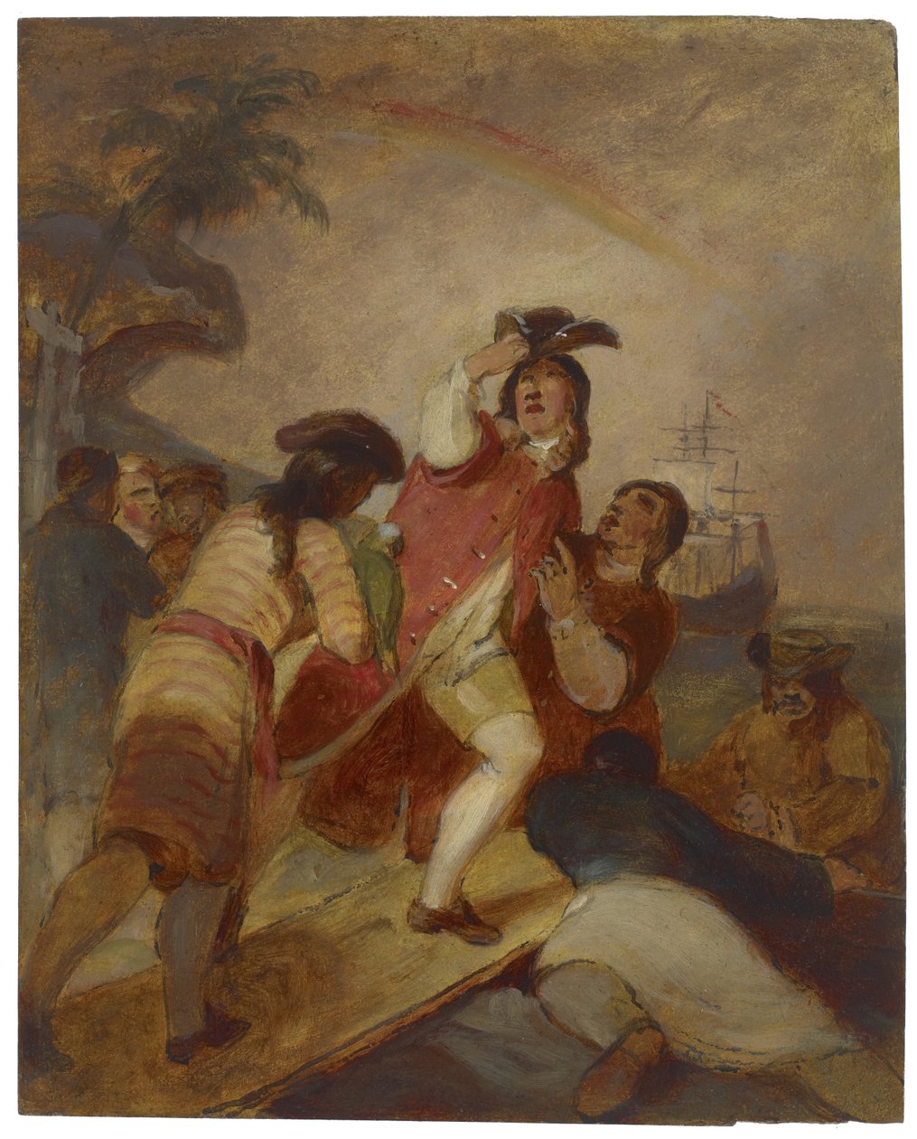 Robinson Crusoe ve Adamı Cuma Adadan Ayrılıyor, 1856 dolayları by Thomas Sully