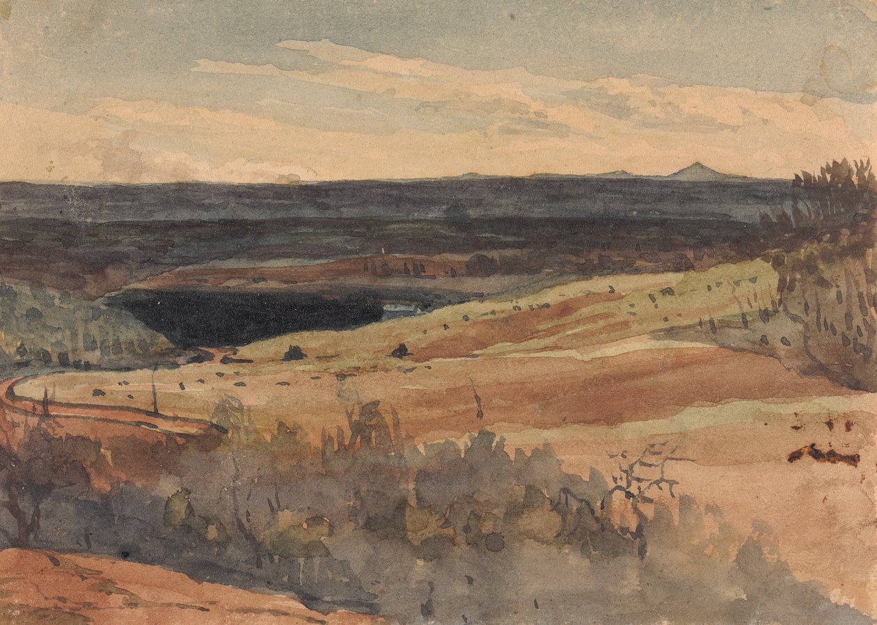 Engebeli Tarlalar, Uzaktaki Dağlar by Thomas Sully