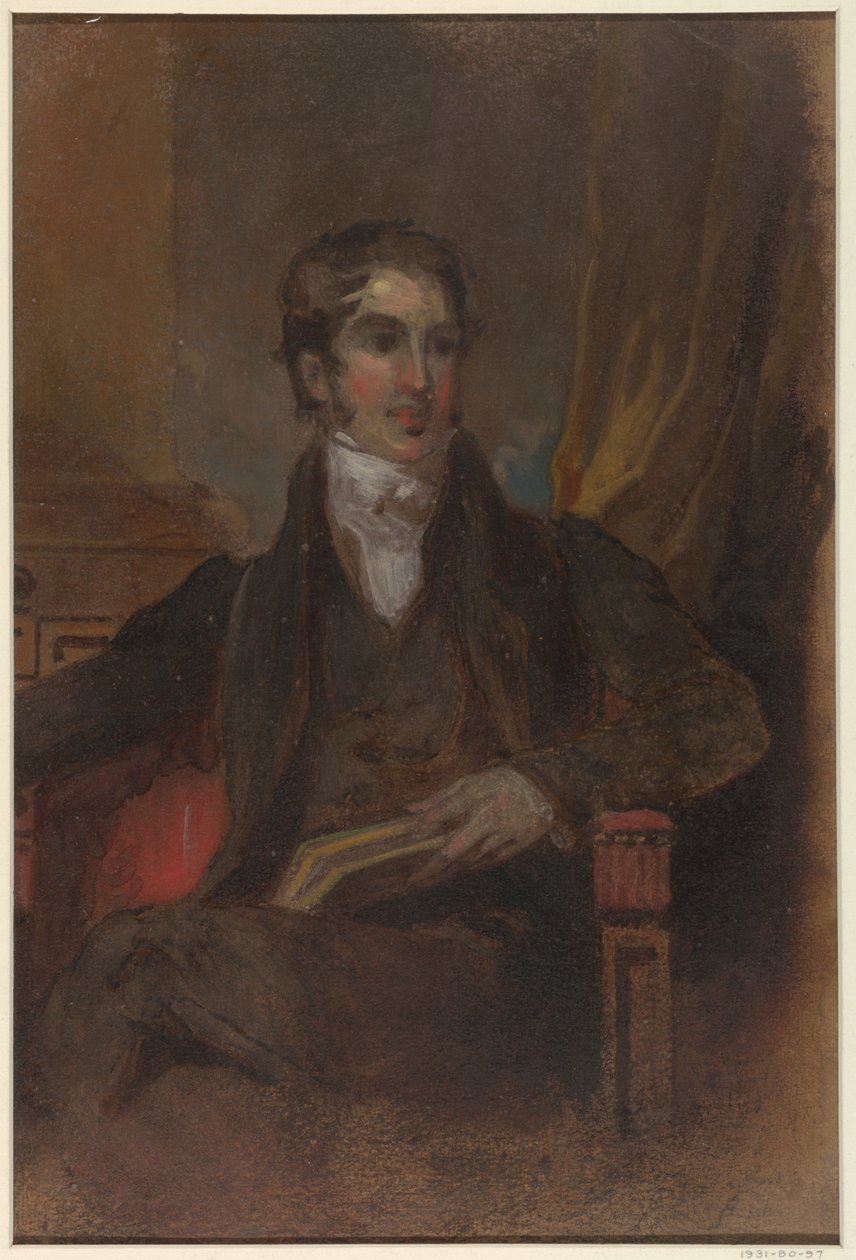 "Portrait of James Cornell Biddle", Museum of Fine Arts, Houston, TX için çalışma by Thomas Sully