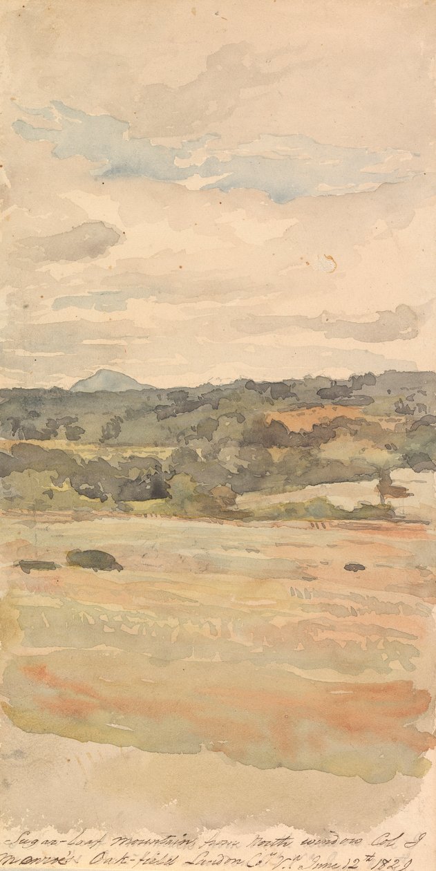 Sugar-Loaf Dağı, Kuzey Penceresinden, Albay J. Monroe'nun. Oak-Field Landon Co. Va. 12 Haziran 1829 by Thomas Sully