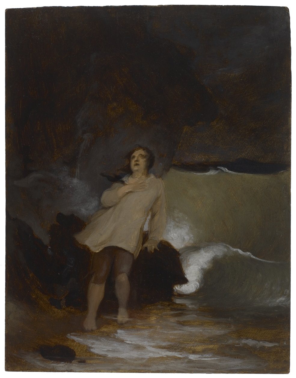 Robinson Crusoe'nun Gemi Enkazı, 1856 dolayları by Thomas Sully