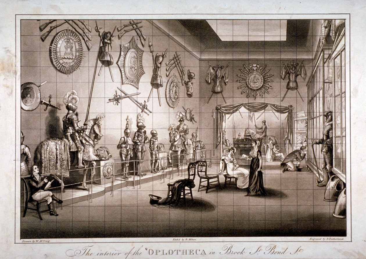 Hoplotheca, Brook Caddesi, Westminster, Londra, c1810 by Thomas Sutherland