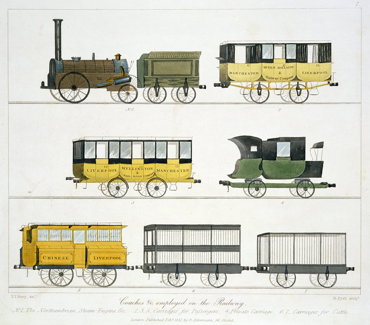 Demiryolunda Çalışan Otobüsler, Henry Pyall (1795-1833), pub tarafından kazınmış 