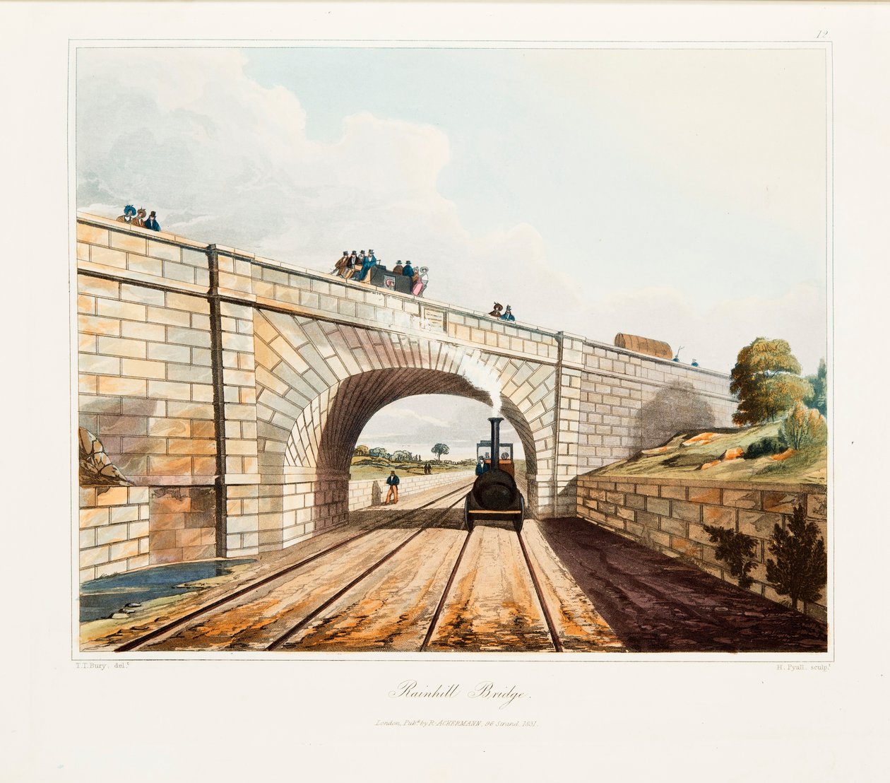 Rainhill Köprüsü, Chat Moss, Liverpool yakınlarında, 1831 by Thomas Talbot Bury
