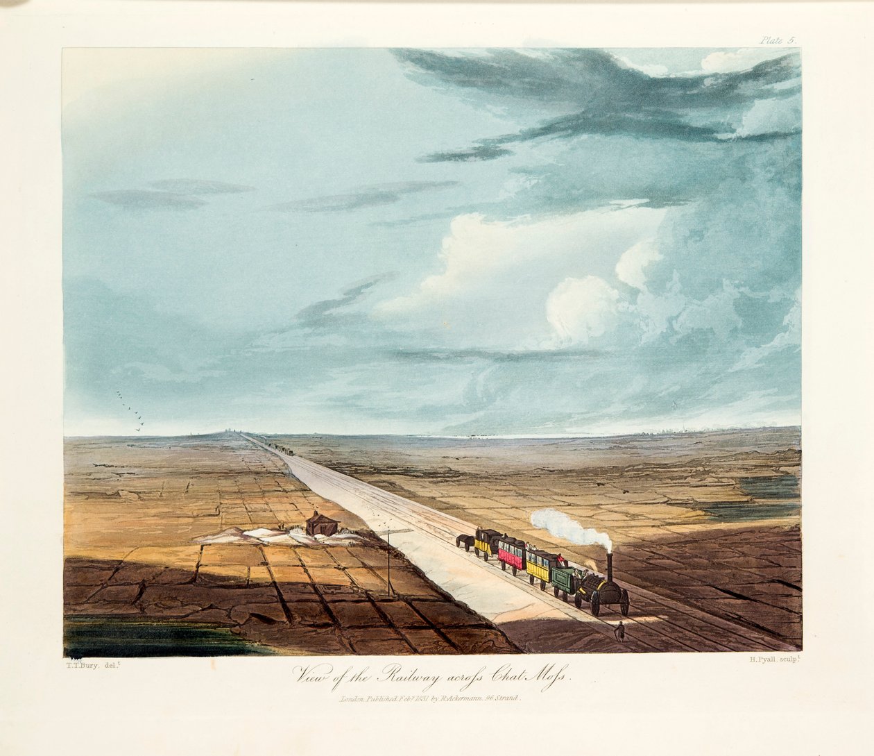 Rainhill Köprüsü, Chat Moss, Liverpool yakınlarında, 1831 by Thomas Talbot Bury