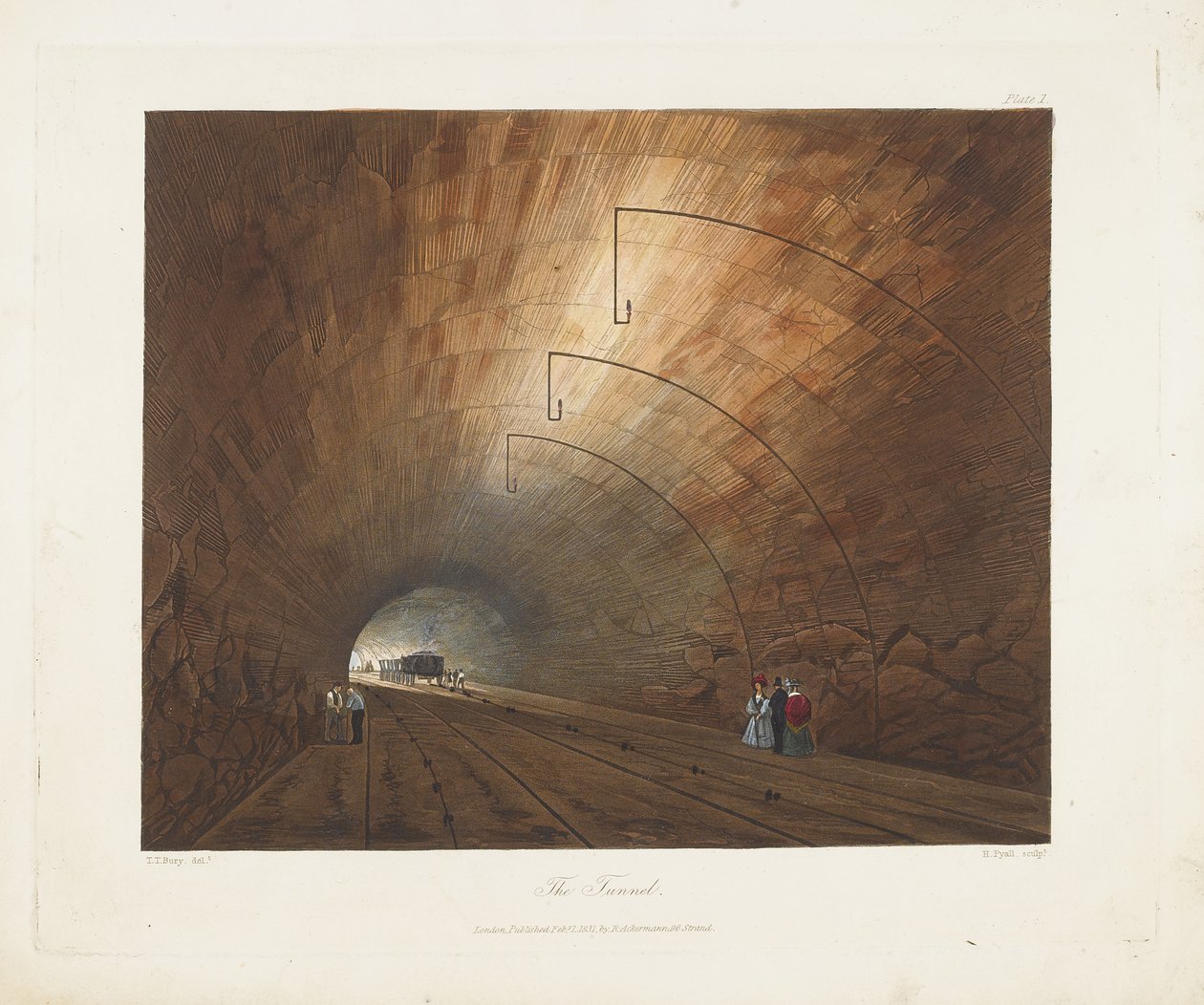 Tünel. Liverpool ve Manchester Demiryolundaki Renkli Manzaralardan, 1831 by Thomas Talbot Bury