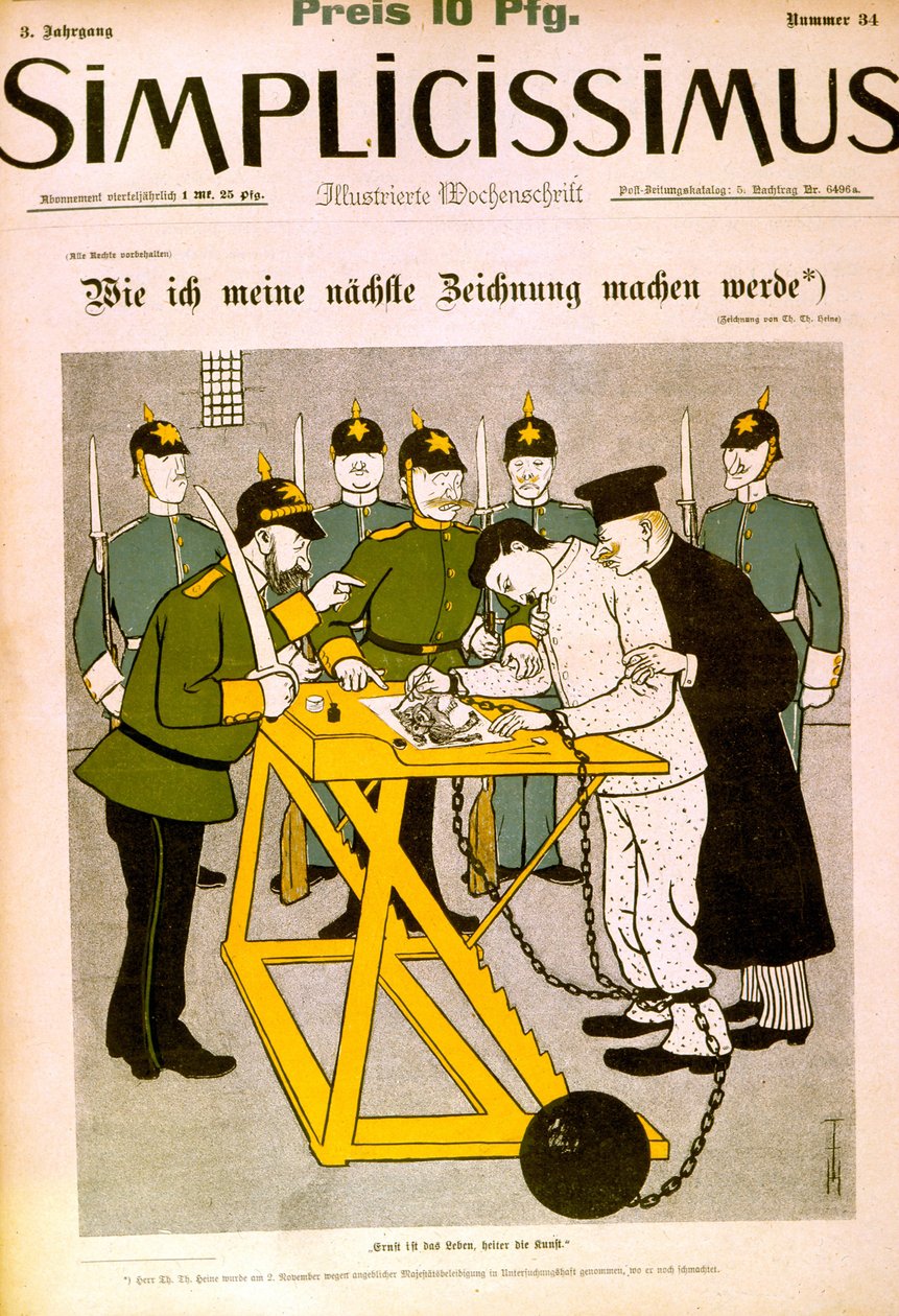 Alman Basınına Sansür by Thomas Theodor Heine