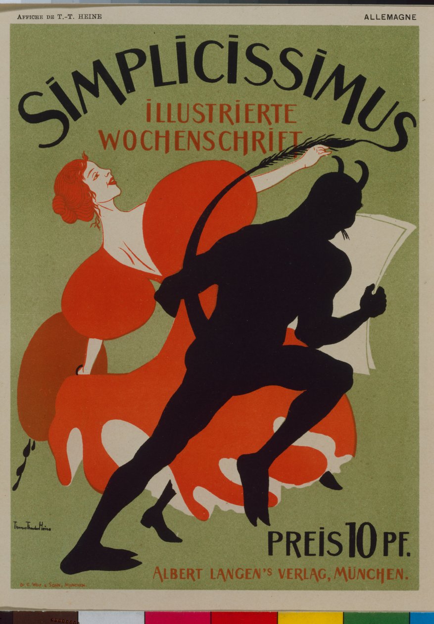 Simplicissimus reklam afişi by Thomas Theodor Heine