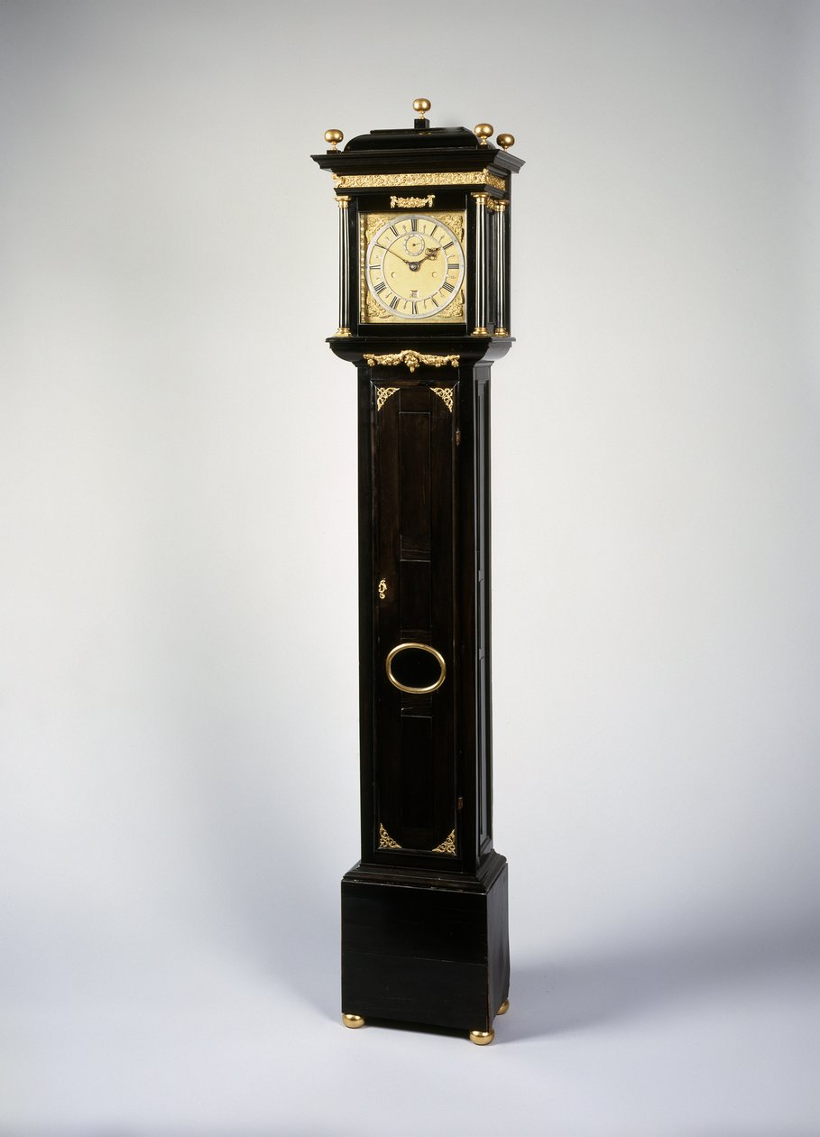 Charles II Roman çarpıcı bir ay süren uzun kasalı saat by Thomas Tompion