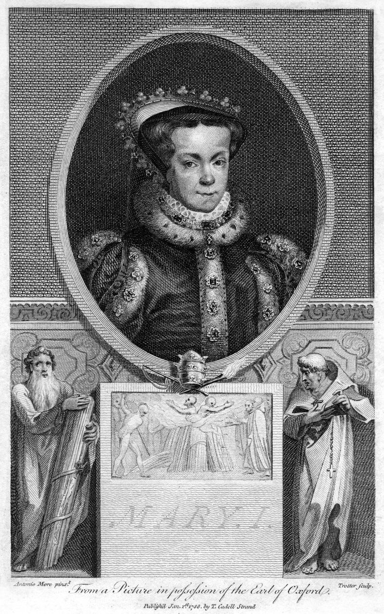 İngiltere Kraliçesi I. Mary, 1788. by Thomas Trotter