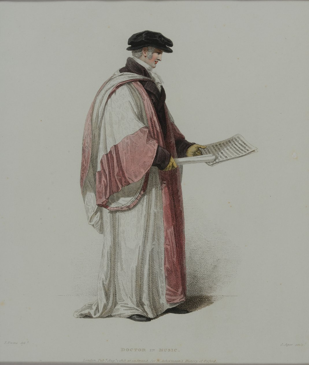 Müzik Doktoru, J. Agar tarafından gravür, R. Ackermann