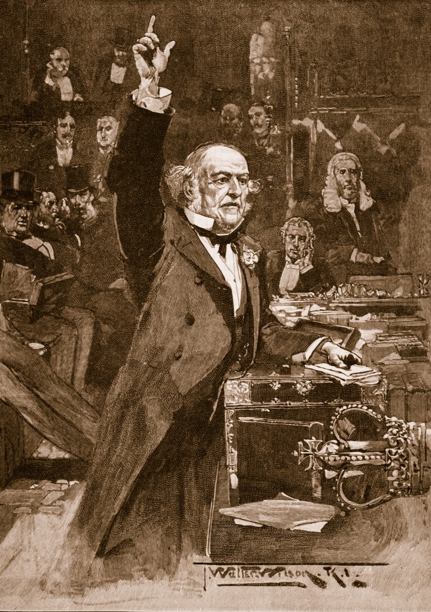 Ev Kuralı Tasarısının Tanıtımı: Bay Gladstone, konuşmasını sunarken, 1886, 