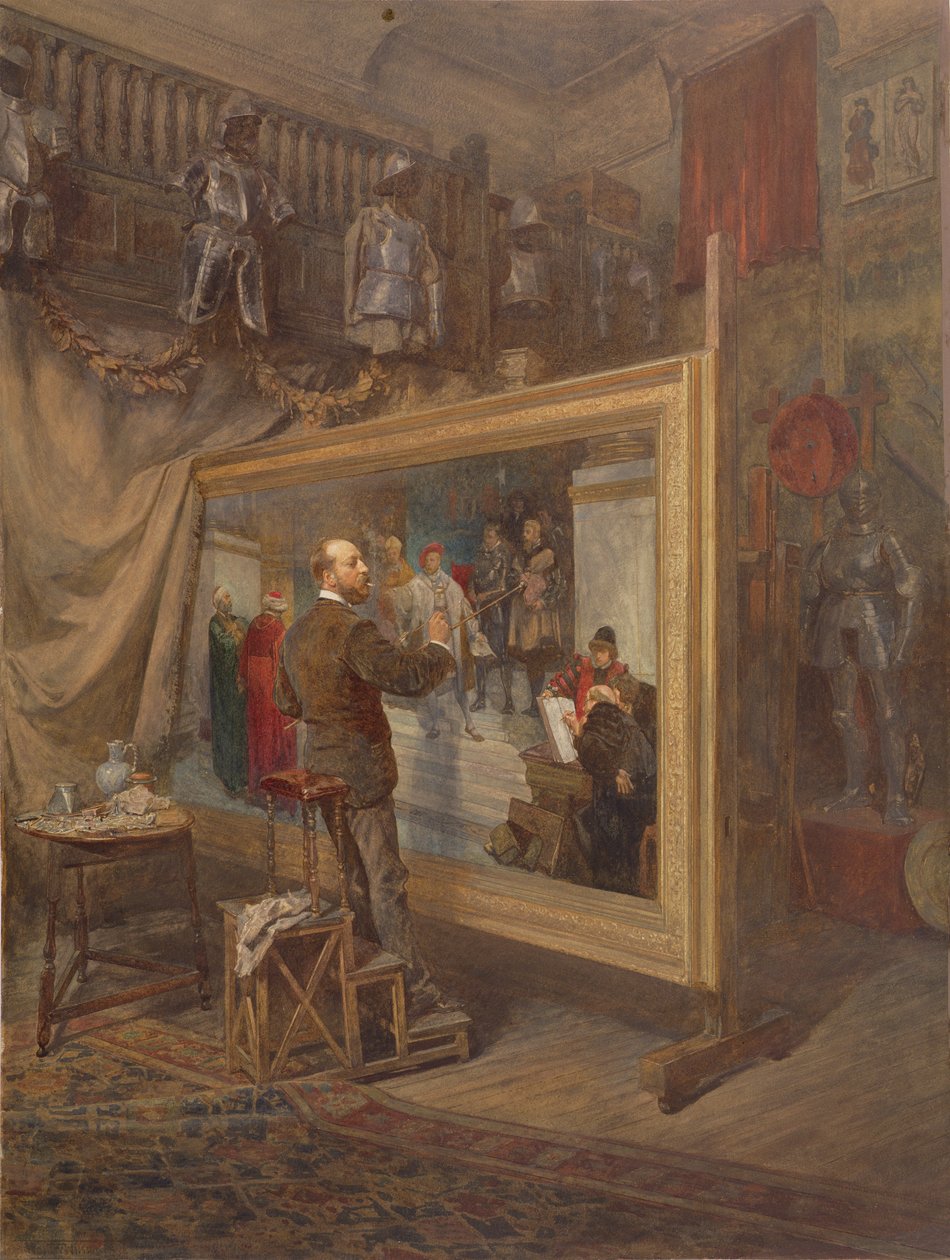 Tarih Ressamı, Bir Otoportre (kağıt üzerine suluboya) by Thomas Walter Wilson