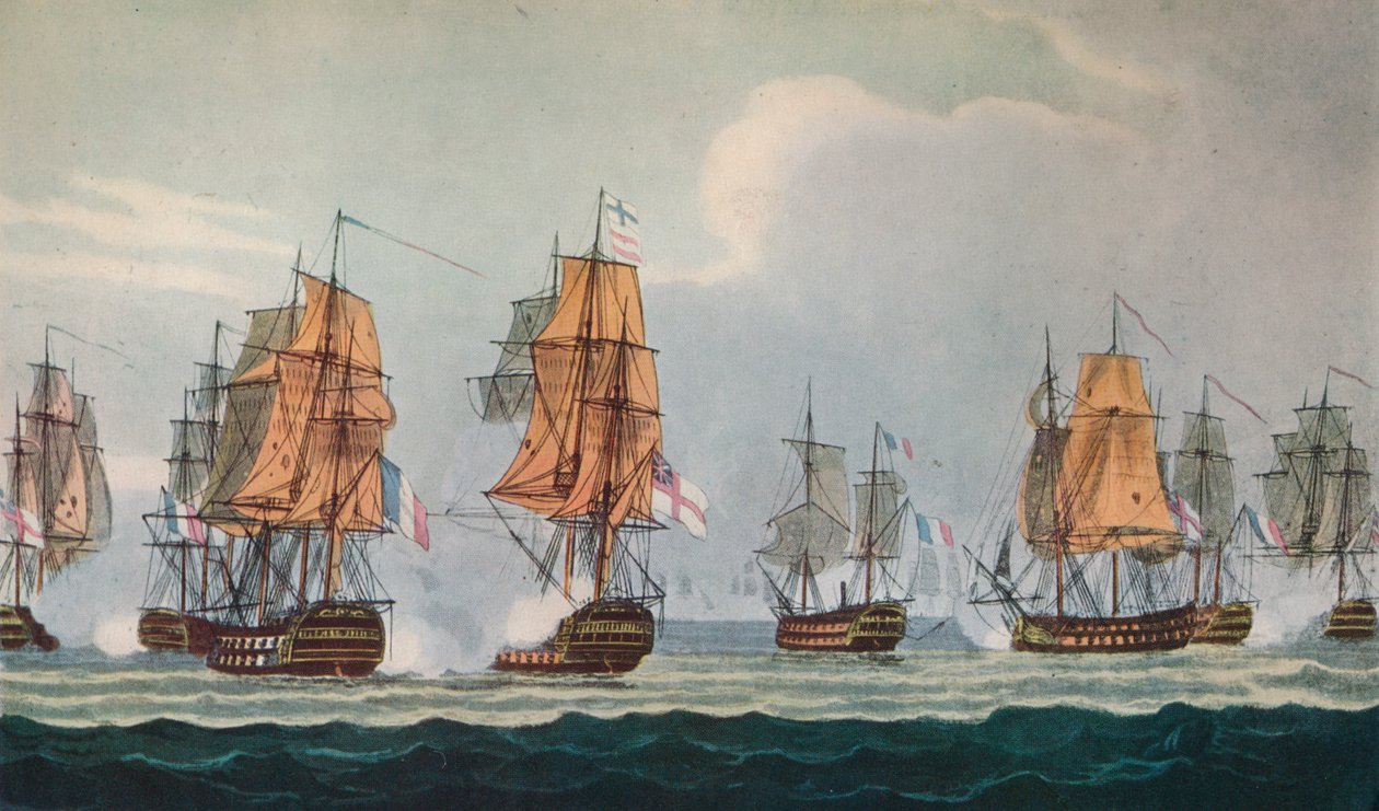 Ferrol kapalı Strachans Eylem, c1806 by Thomas Whitcombe