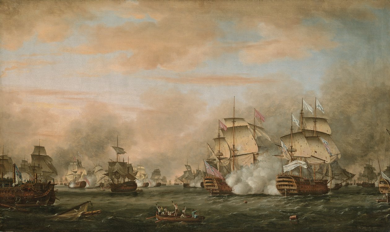 Azizler Savaşı, 9-12 Nisan 1782 by Thomas Whitcombe
