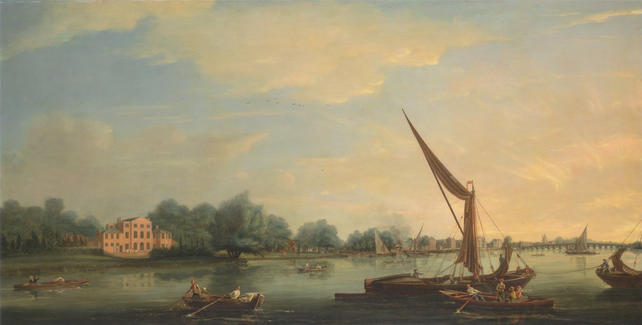 Chelsea'deki Thames Nehri by Thomas Whitcombe