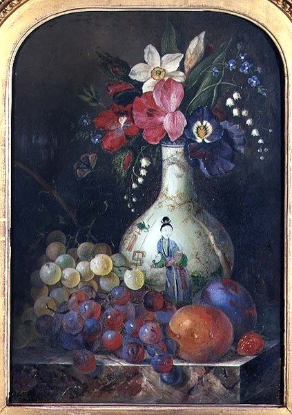Çin Vazoda Nergis ve Süsen Natürmort by Thomas Whittle