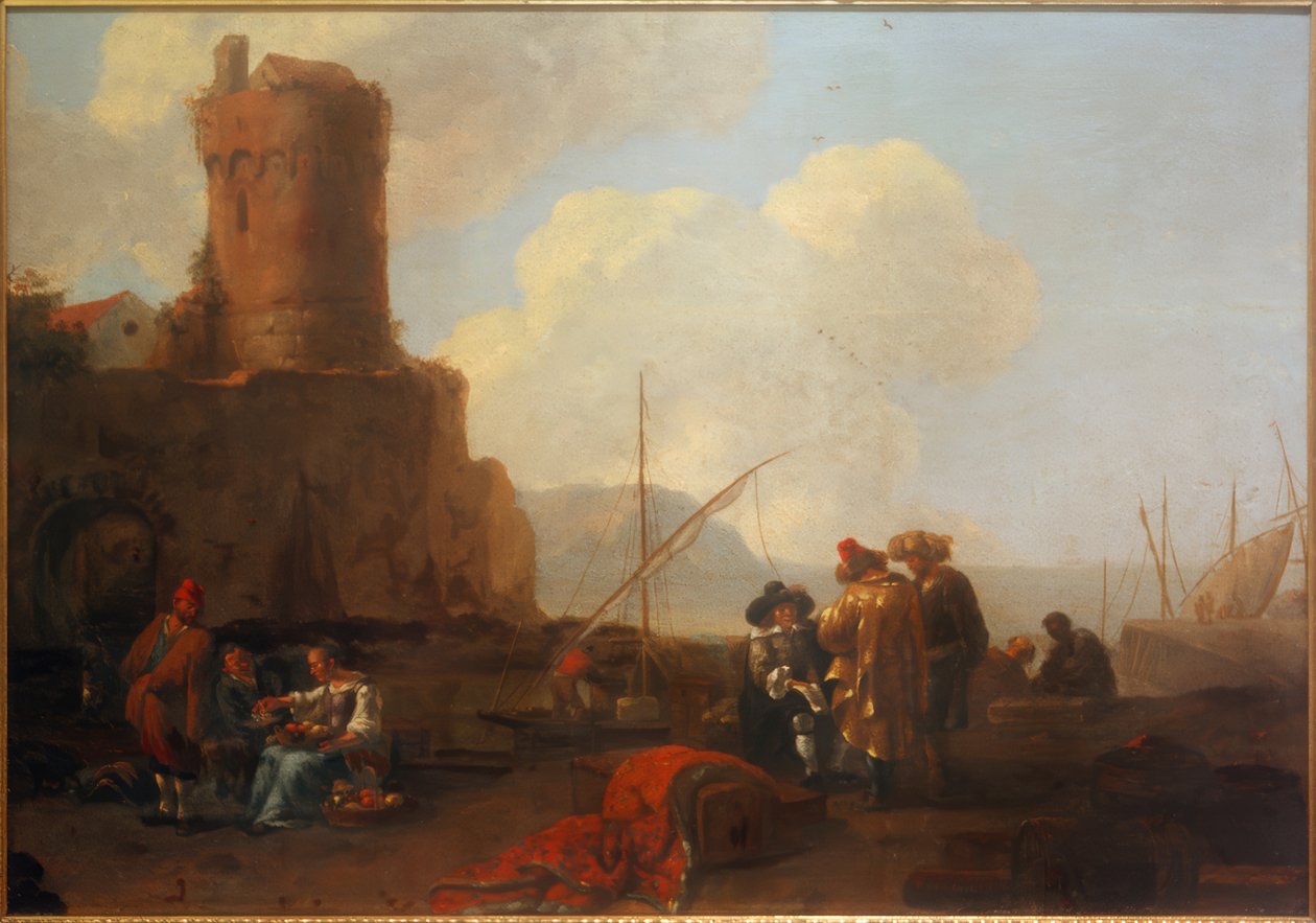 harap kule ile deniz limanı by Thomas Wijck