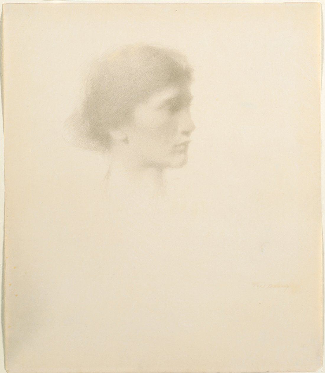 Bir Kadının Başı, 1894 veya sonrası. by Thomas Wilmer Dewing