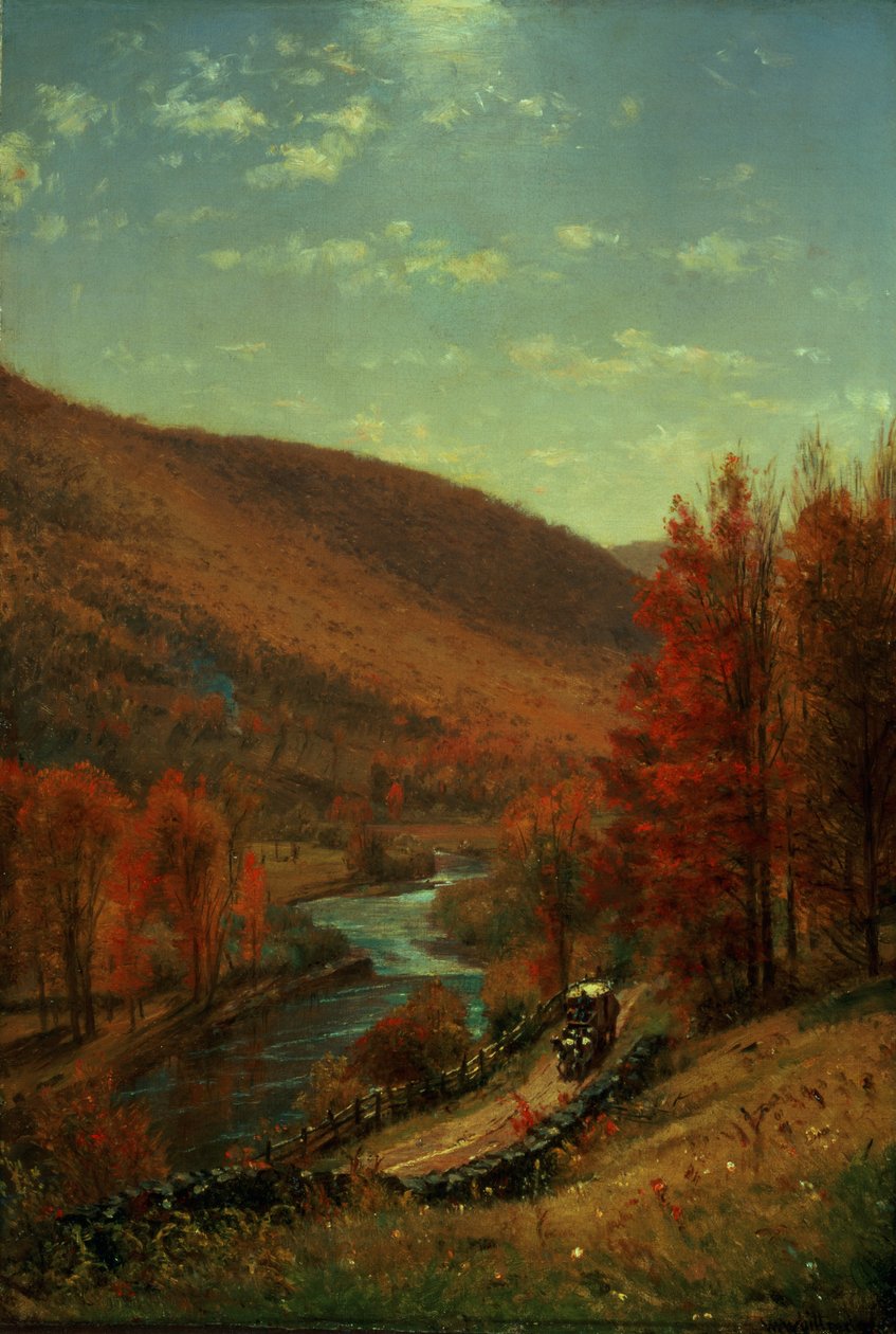 Belvedere, Vermont Üzerinden Bir Yol by Thomas Worthington Whittredge