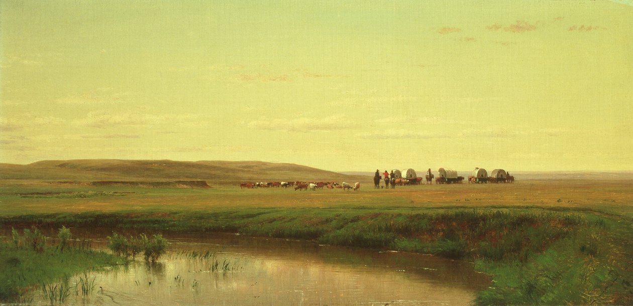 Ovalarda Bir Vagon Treni by Thomas Worthington Whittredge