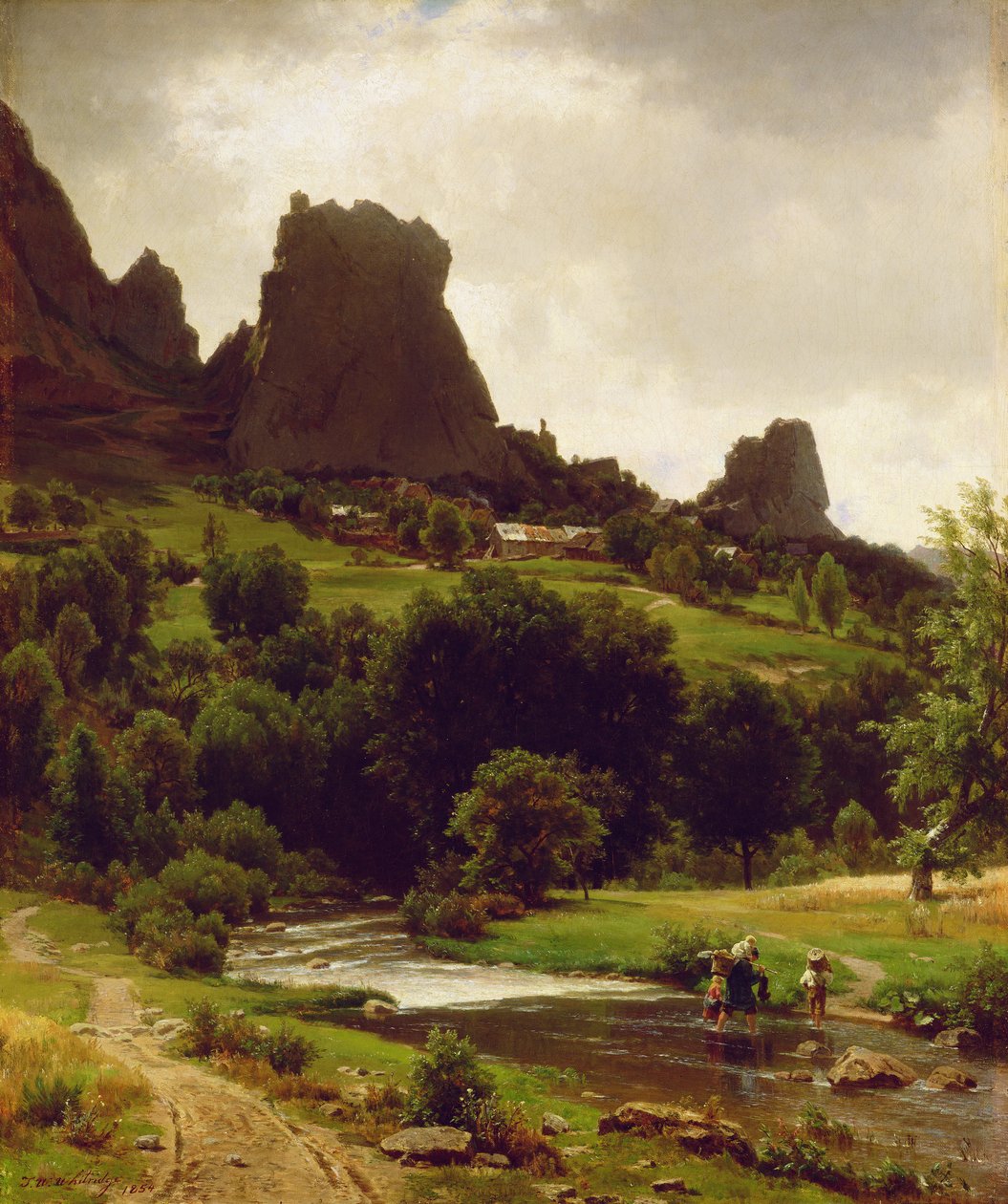 Yaz Pastorali (Kallenfels Görünümü) 1853 (tuval üzerine yağlı boya) by Thomas Worthington Whittredge