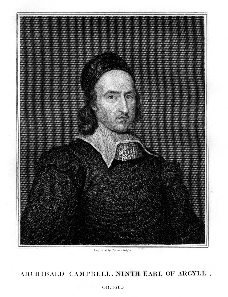 Archibald Campbell, 9. Argyll Kontu, devlet adamı, 1828. by Thomas Wright