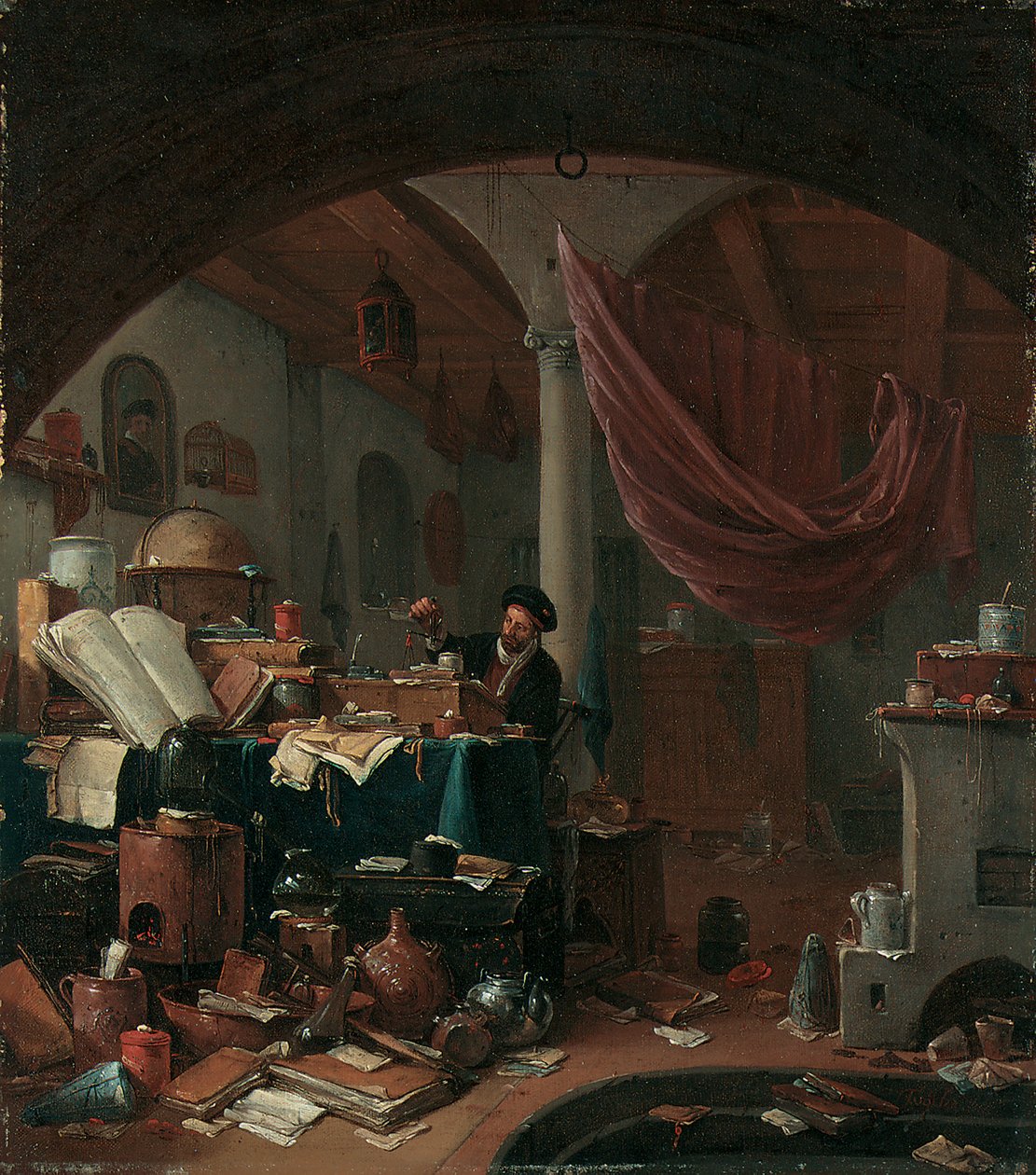 Çalışmasında Bir Simyacı by Thomas Wyck